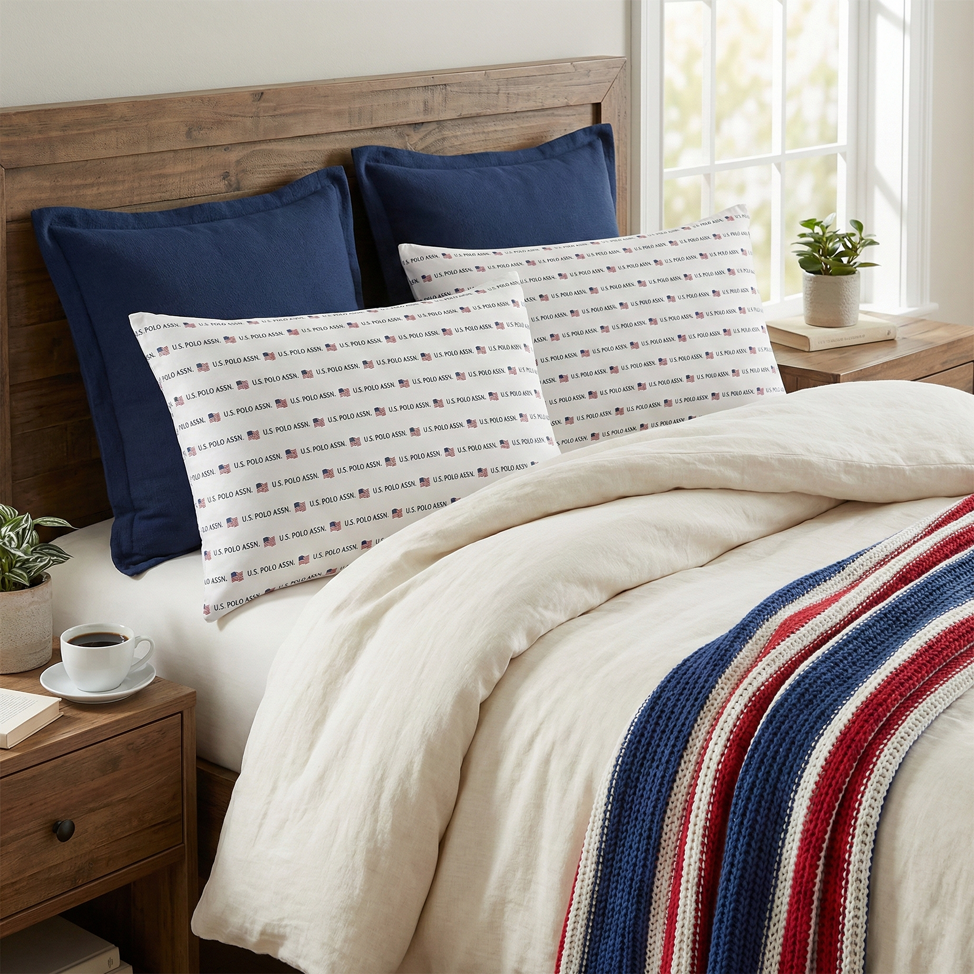 U.S. Polo Assn. Jumbo Anniversary Pillows 2-Pack