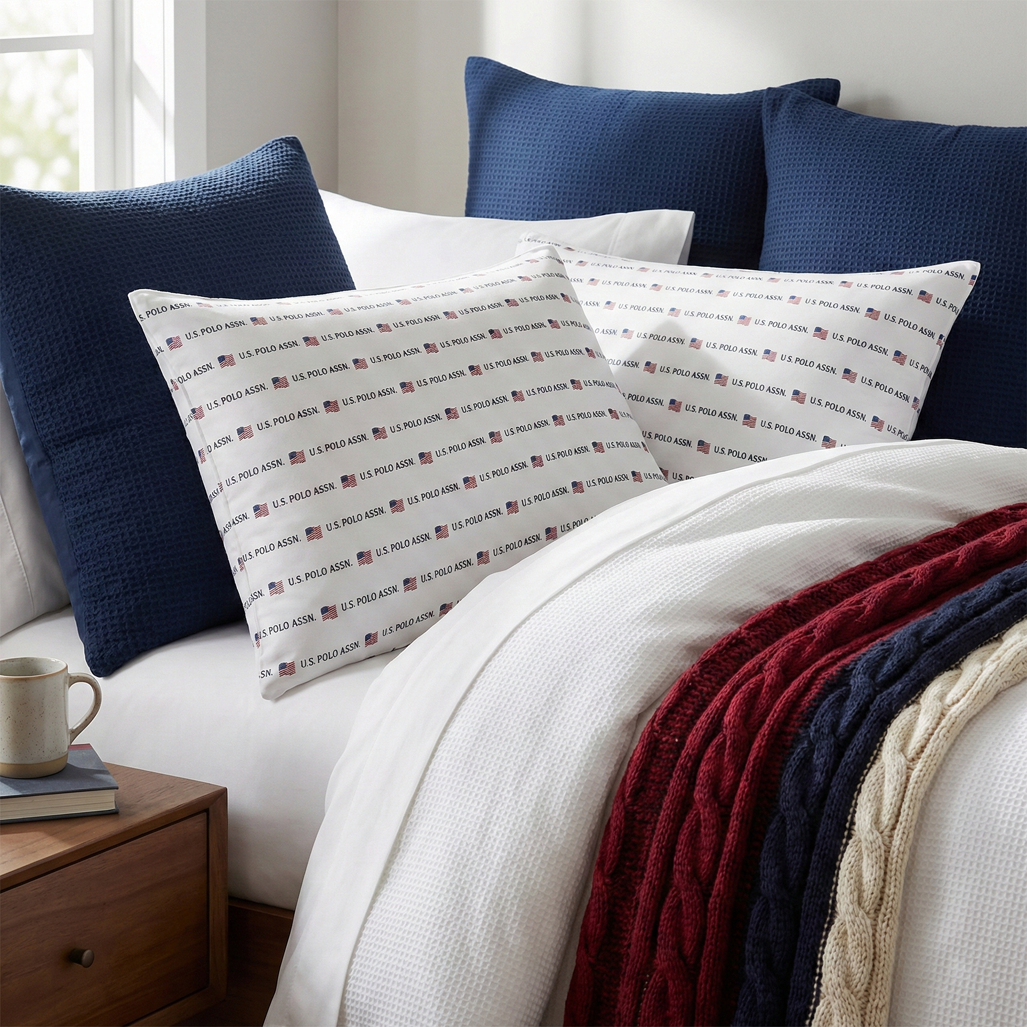 U.S. Polo Assn. Jumbo Anniversary Pillows 2-Pack