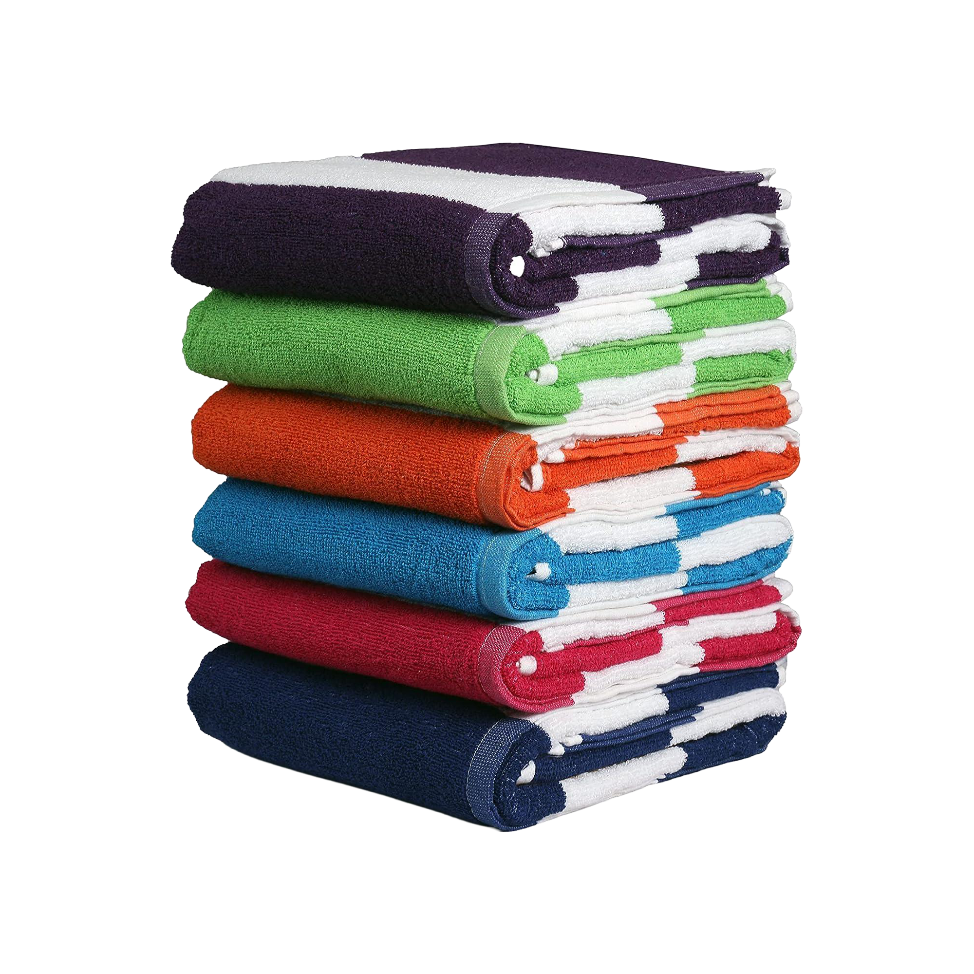 Cabana Stripe Assorted 6 Piece Beach Towels