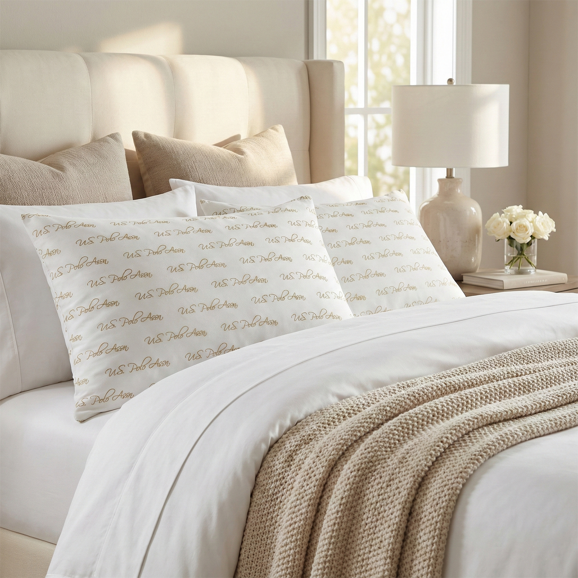 U.S. Polo Assn. Standard Signature Script Microfiber Pillows 2-Pack