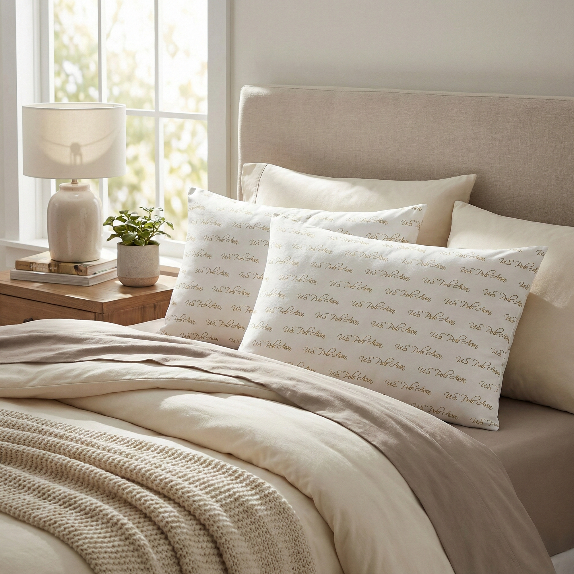 U.S. Polo Assn. Standard Signature Script Microfiber Pillows 2-Pack