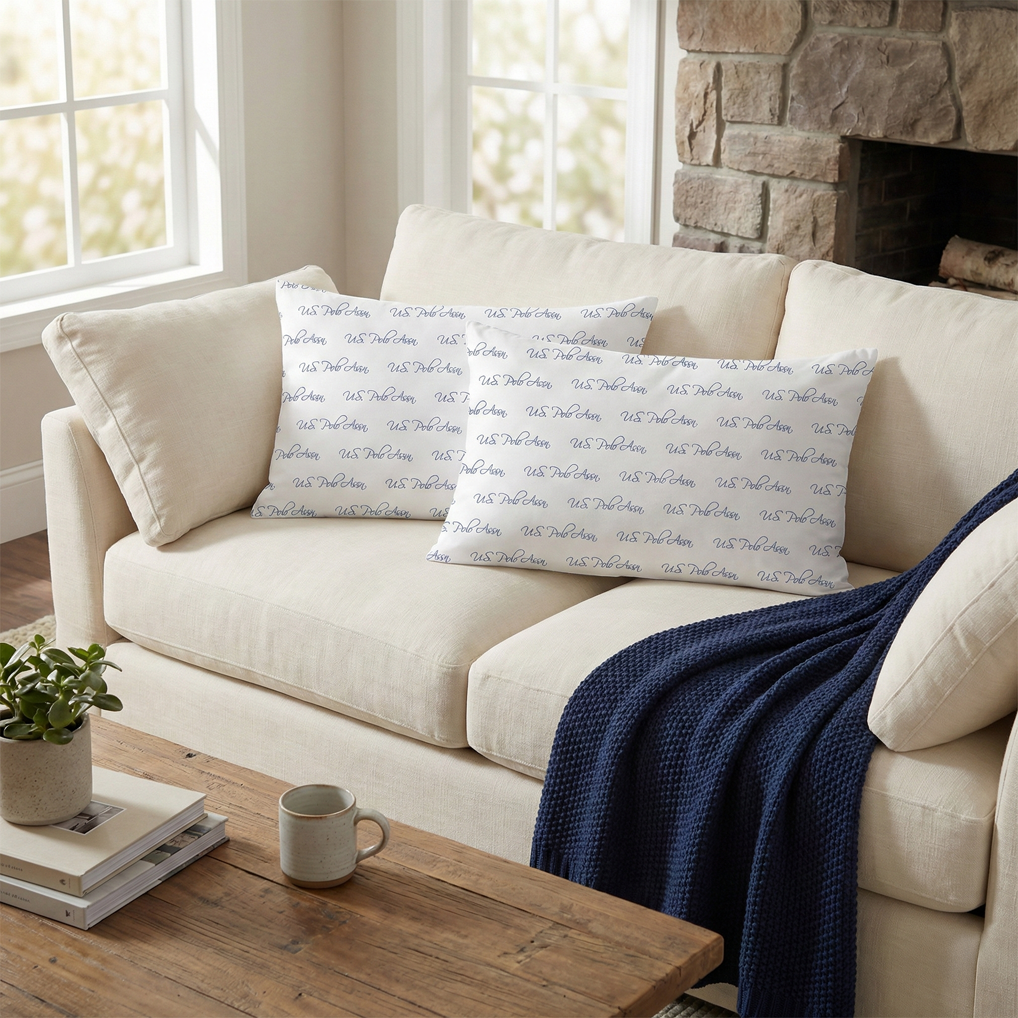 U.S. Polo Assn. Standard Signature Script Microfiber Pillows 2-Pack